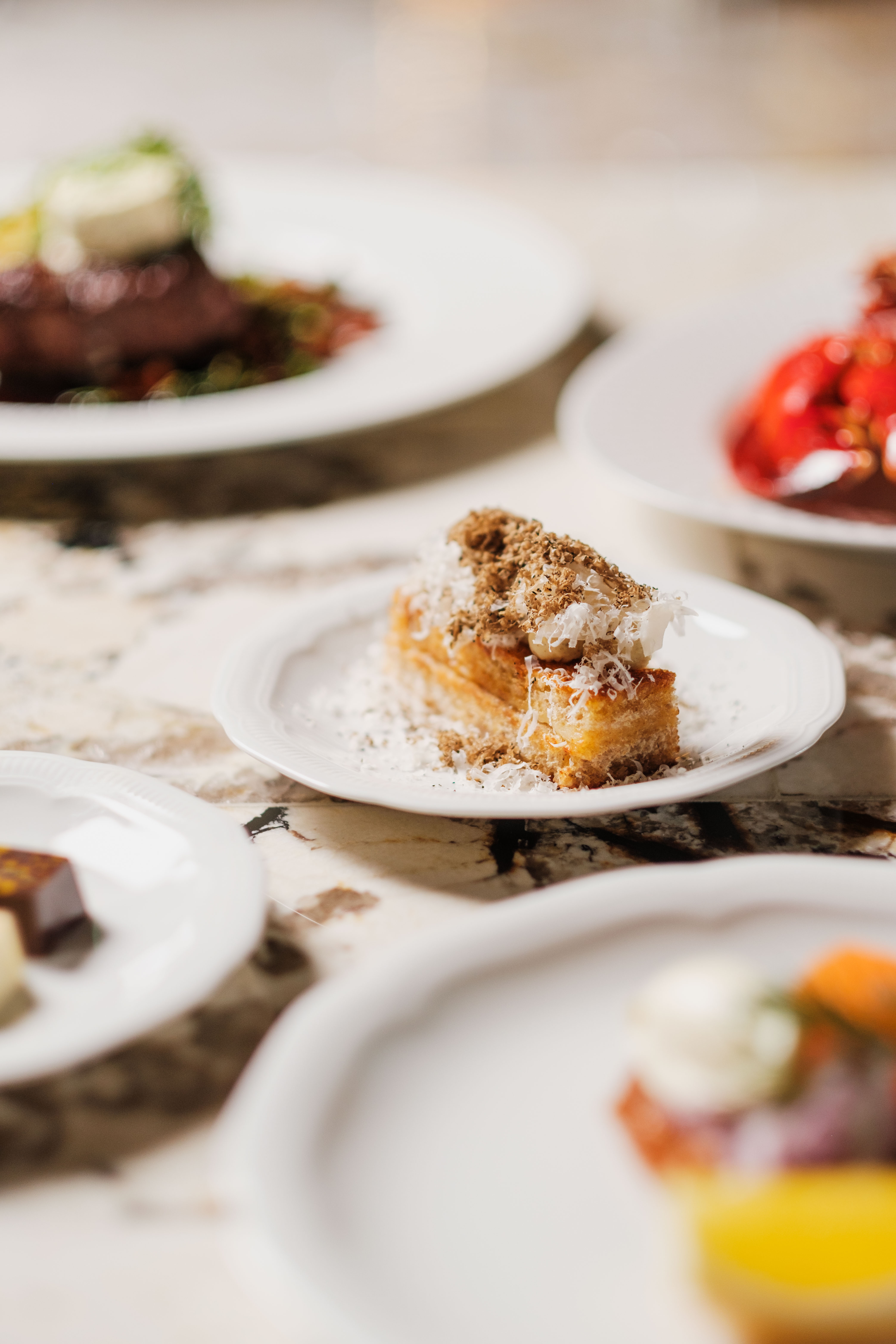 New Years menu take-away bags Brasserie At Six