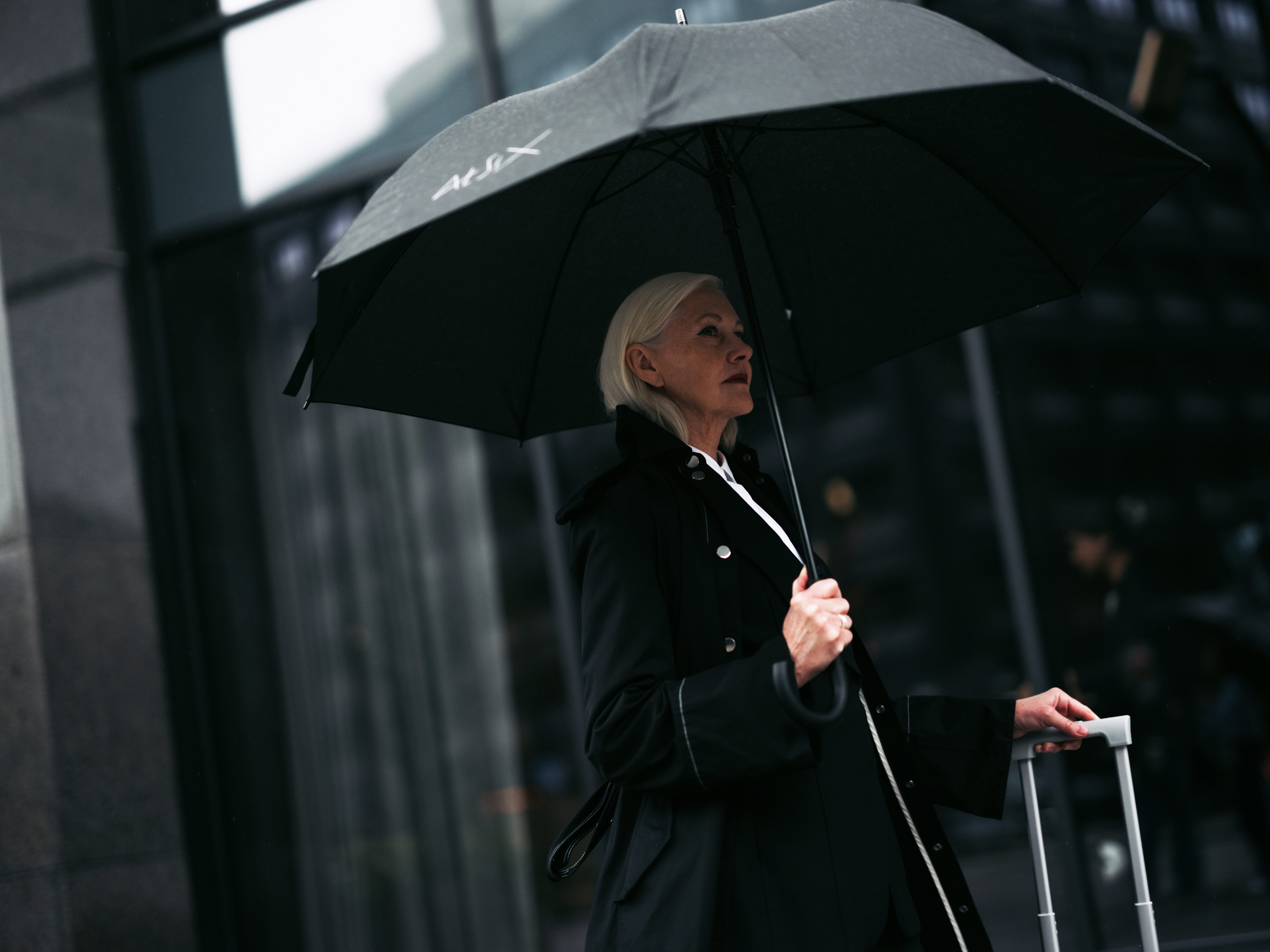 Woman rain umbrella Hotel At Six fall